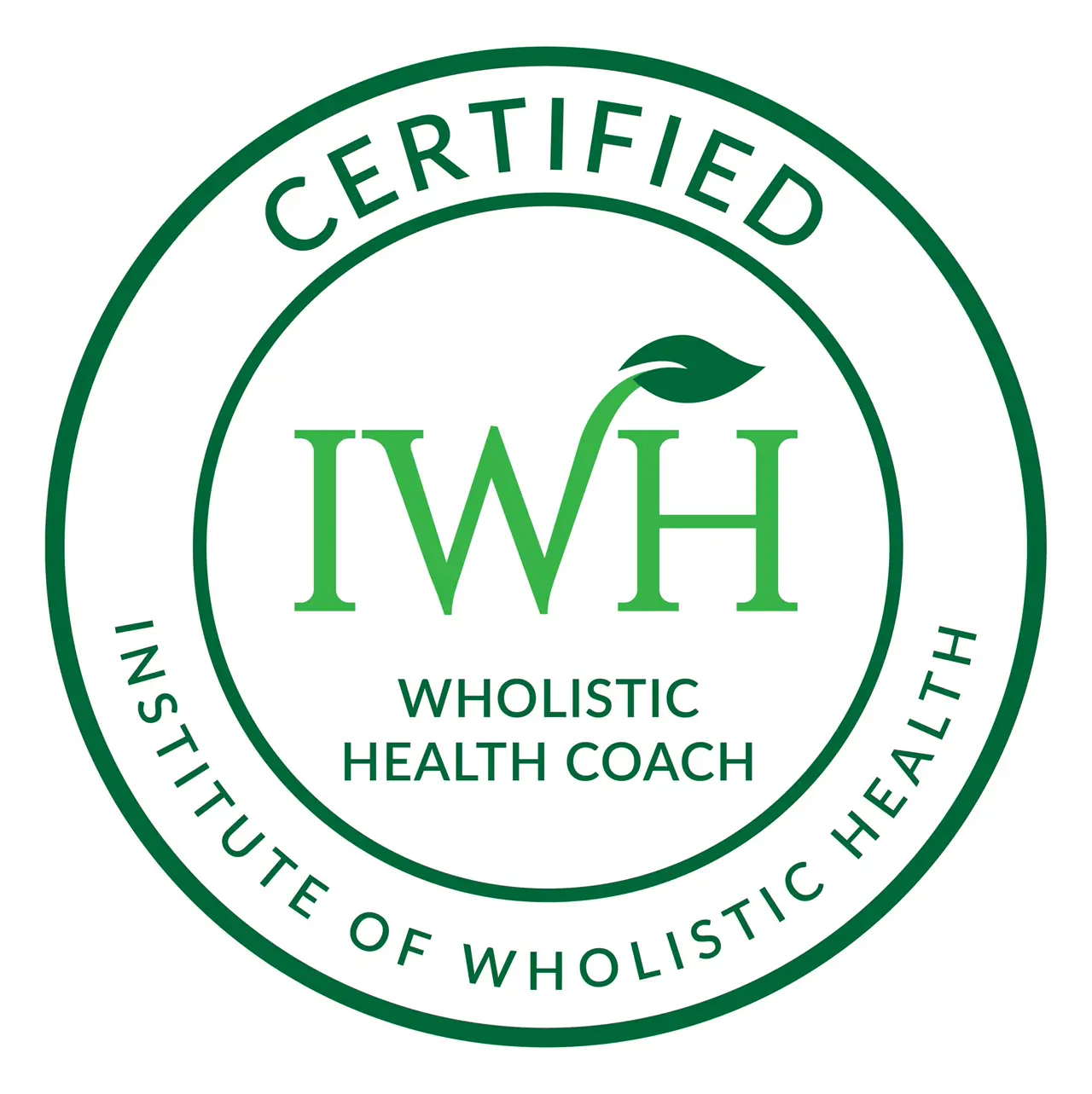 IWH Certified Wholistic Health Coach seal